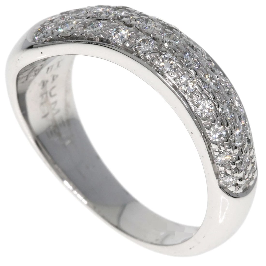 CHAUMET VENICE DIAMOND RING K18 WHITE GOLD: Chaumet Venice Diamond Ring K18 White Gold Brand: Chaumet Type: Ring Material: K18 White Gold, Main Stone/Creation Natural Color: Silver Size: 6(US) Accessories: None Accessories Notice: W