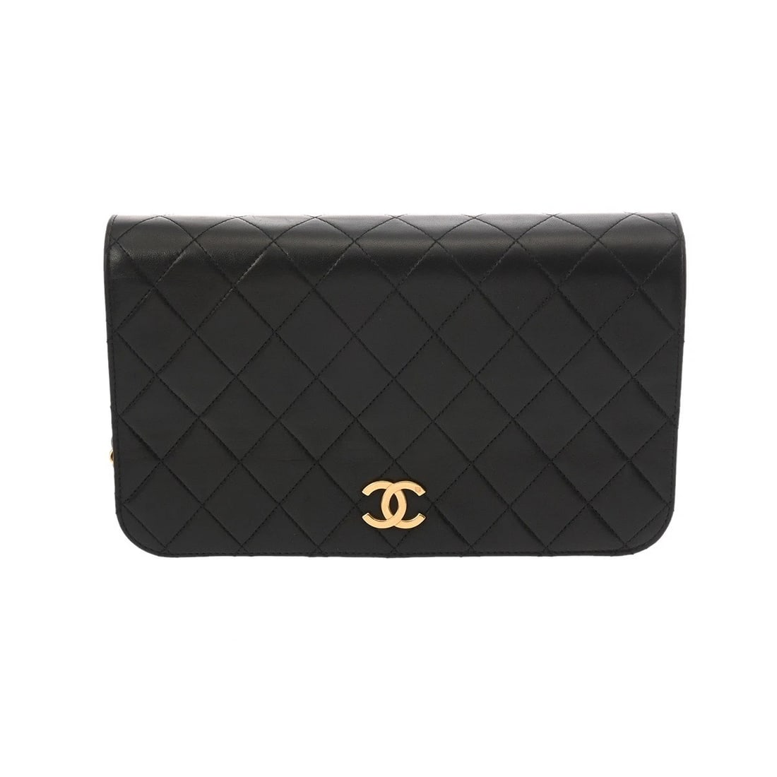 CHANEL PUSH LOCK CHAIN SHOULDER: CHANEL Push Lock Chain Shoulder Brand: CHANEL Type: Shoulder Bag Material: lambskin Color: black × Gold Metal Size: H:about 5.7inch W:about 9.4inch D:about 1.6inch Shoulder:about 34.6inch Access