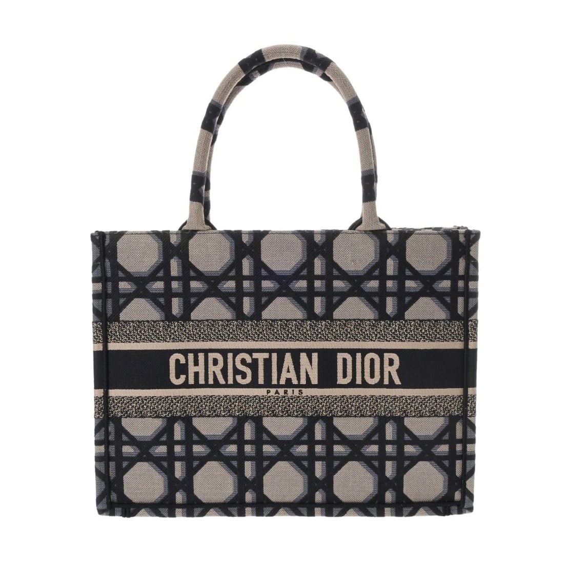 DIOR BOOK TOTE BAG MEDIUM CANNAGE NAVY TOTE BAG (1 of 9)
