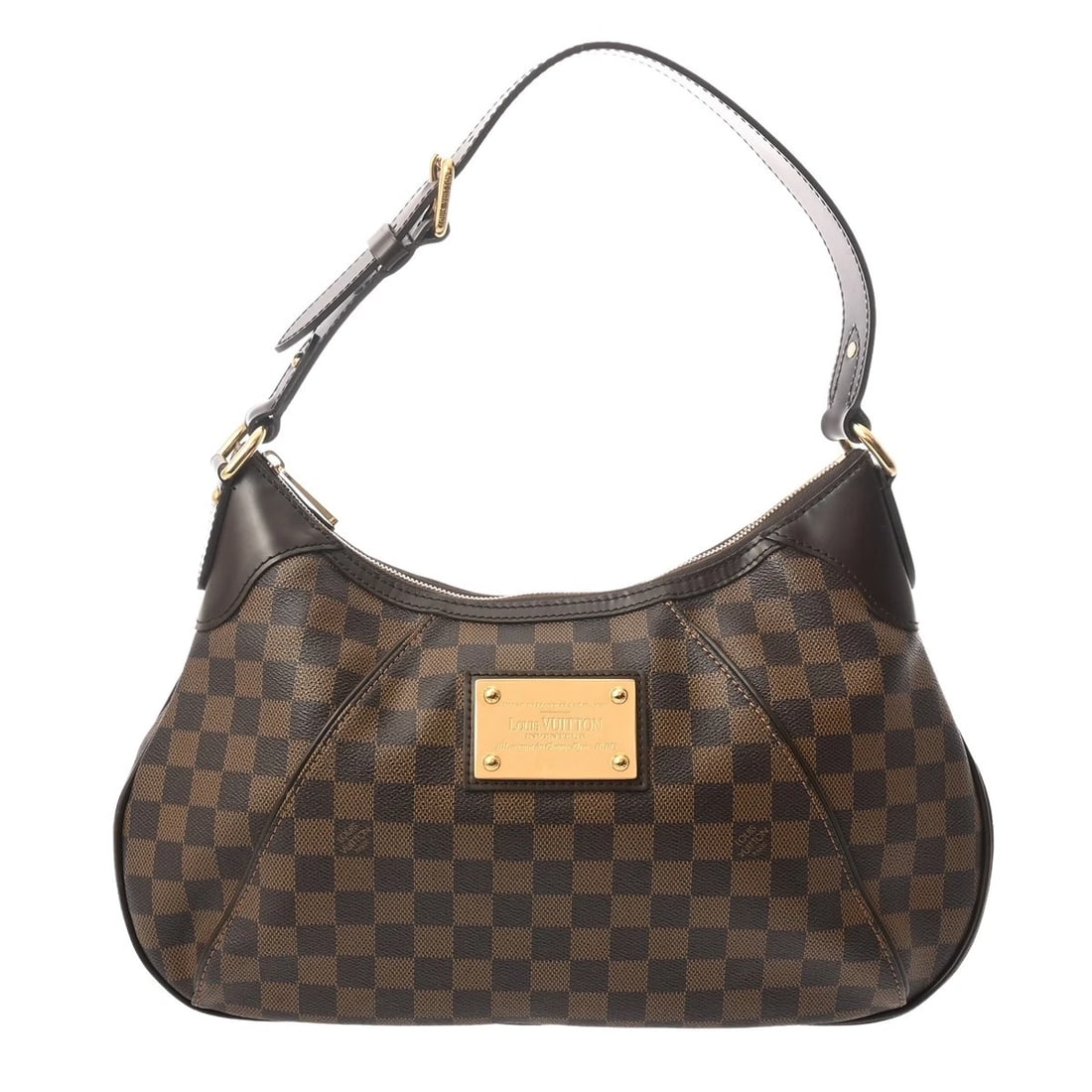 LOUIS VUITTON THAMES GM CANVAS EBENE SHOULDER BAG: LOUIS VUITTON Thames GM canvas Ebene Shoulder Bag Brand: LOUIS VUITTON Type: Shoulder Bag Material: Damier canvas Color: Ebene Size: H:about 10.2inch W:about 15.4inch (maximum) D:about 2.8inch