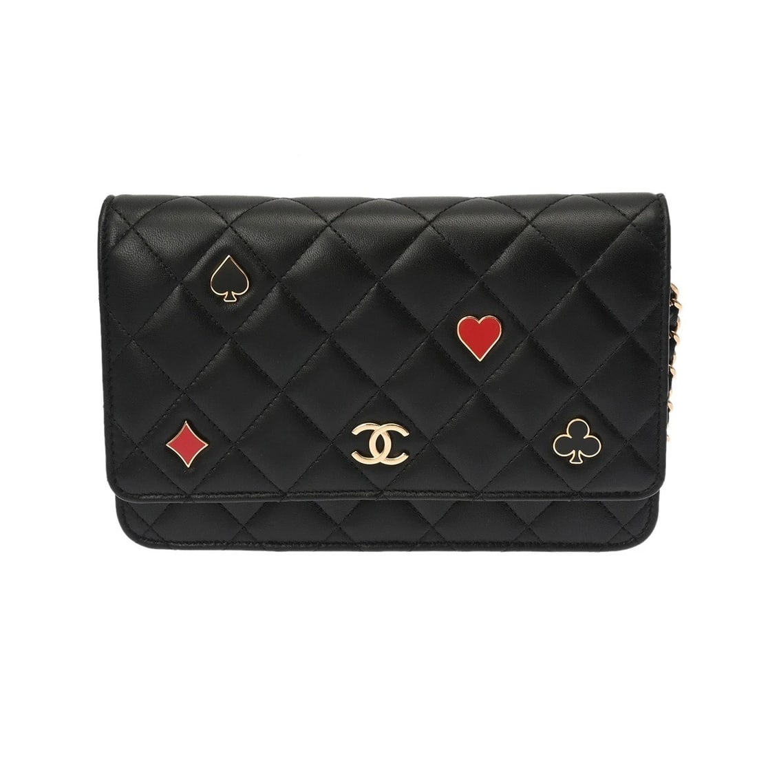 CHANEL MONACO SERIES CHAIN WALLET: CHANEL Monaco Series Chain Wallet Brand: CHANEL Type: Shoulder Bag Material: lambskin Color: black/Gold Metal Size: H:about 4.9inch W:about 7.5inch D:about 1.4inch Shoulder:about 50.4inch Accesso