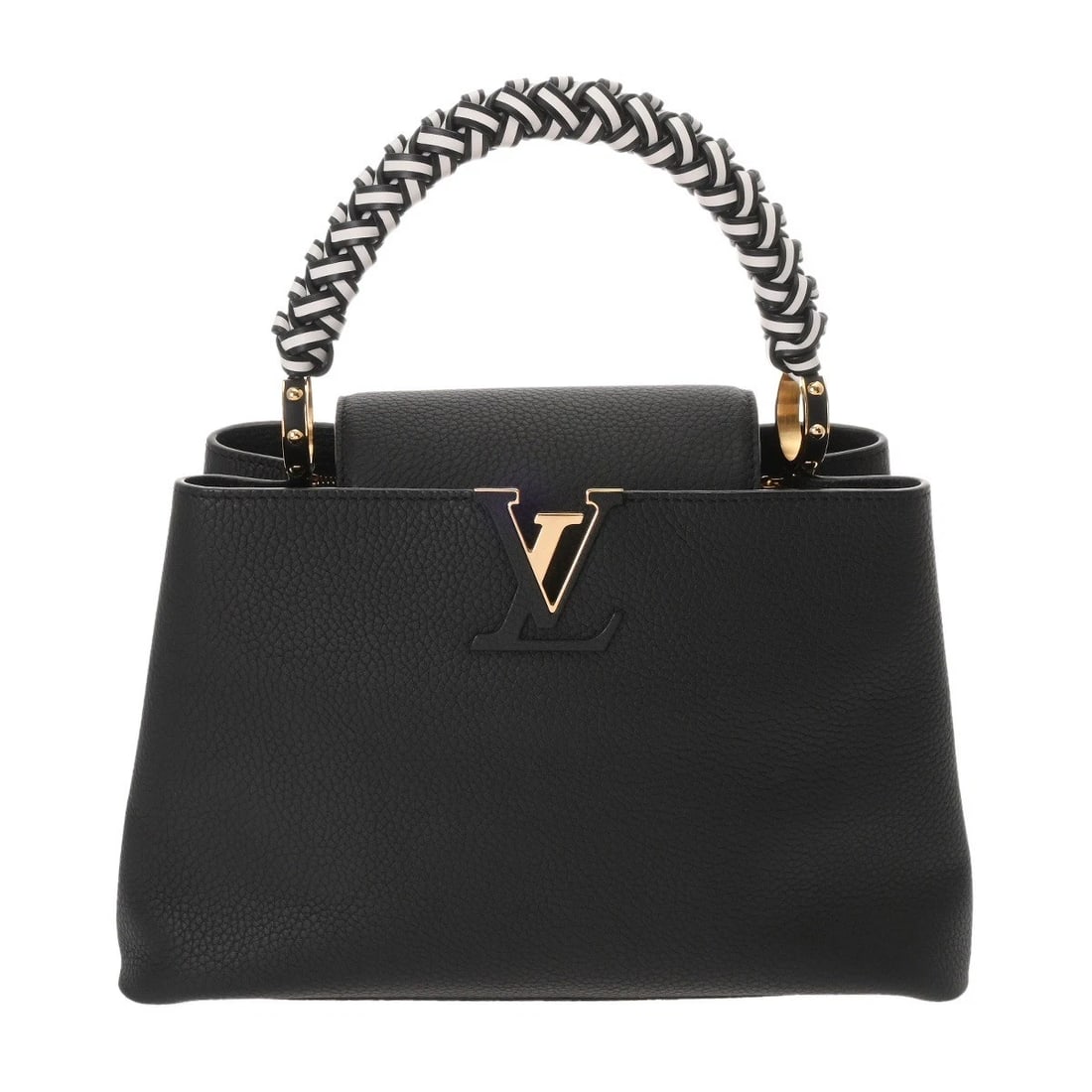 LOUIS VUITTON CAPUCINES PM 2WAY BLACK HANDBAG (1 of 8)