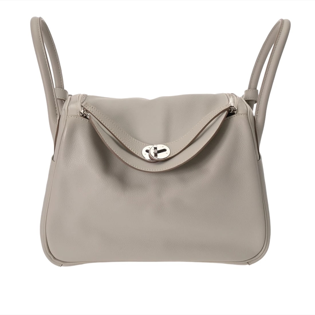 HERMES LINDY 30 EVERCOLOR PEARL GRAY SHOULDER BAG (1 of 7)