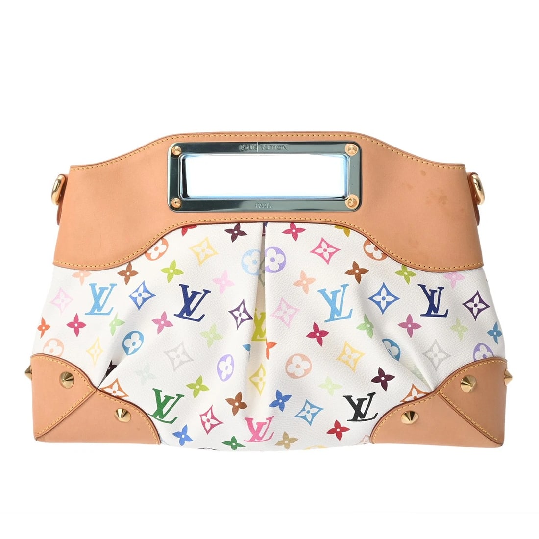 LOUIS VUITTON JUDY MM MONOGRAM MULTICOLOR: LOUIS VUITTON Judy MM Monogram multicolor Brand: LOUIS VUITTON Type: Handbag Material: Monogram multicolor Color: Bron × Gold Metal Size: H:about 10.2inch W:about 14.6inch D:about 3.5inch Shoulde