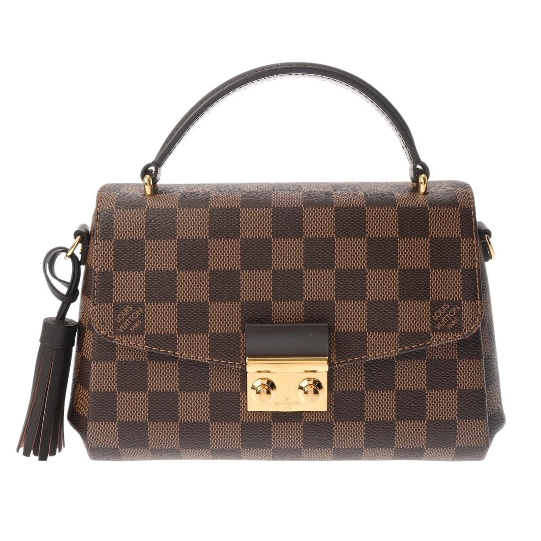 LOUIS VUITTON CROISETTE 2WAY DAMIER DAMIER CANVAS BROWN HANDBAG (1 of 8)