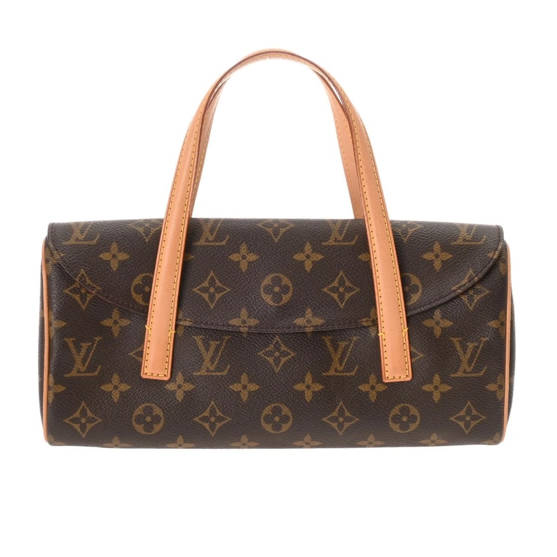 LOUIS VUITTON SONATINE MONOGRAM HANDBAG: LOUIS VUITTON Sonatine Monogram Handbag Brand: LOUIS VUITTON Type: Handbag Material: Monogram canvas Color: Brown Size: H:about 5.5inch W:about 11.2inch (Bottom) D:about 2.6inch (maximum) Accesso