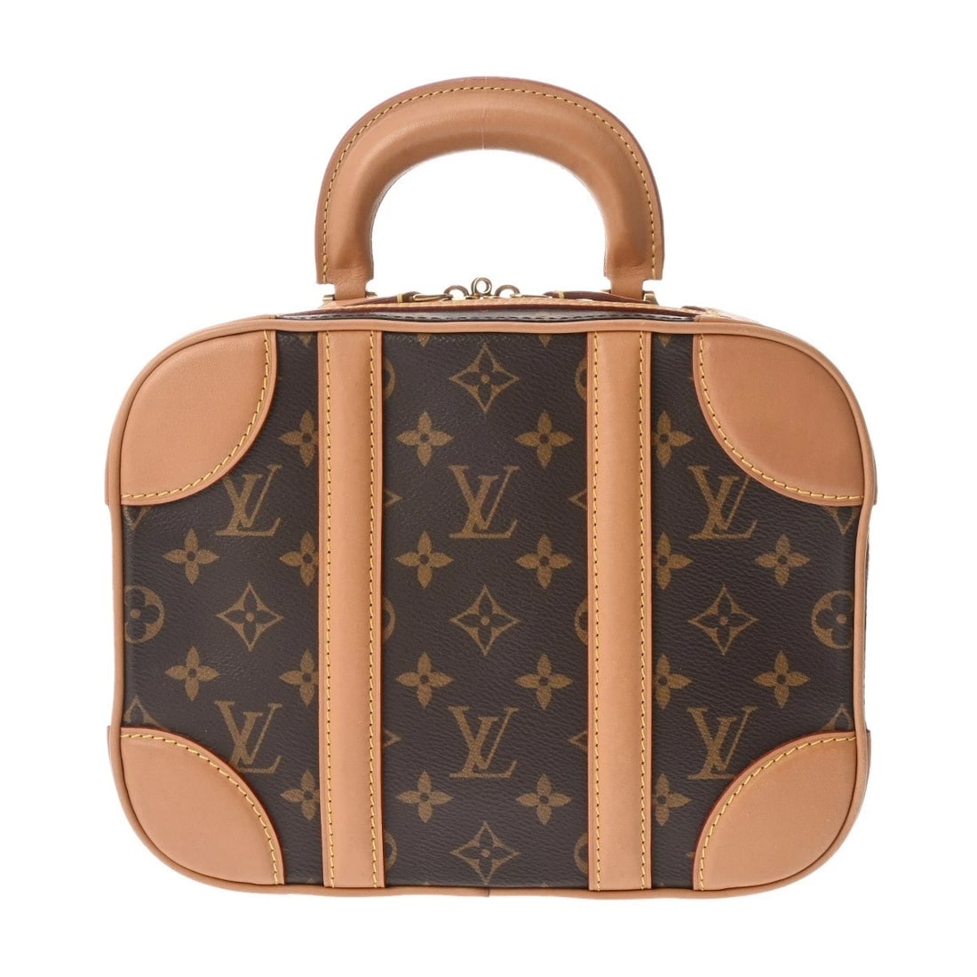LOUIS VUITTON VALAISETTE MONOGRAM HANDBAG: LOUIS VUITTON Valaisette Monogram Handbag Brand: LOUIS VUITTON Type: Handbag Material: Monogram canvas Color: Brown × Gold Metal Size: H:about 7.7inch W:about 9.8inch D:about 3.5inch Shoulder:abo