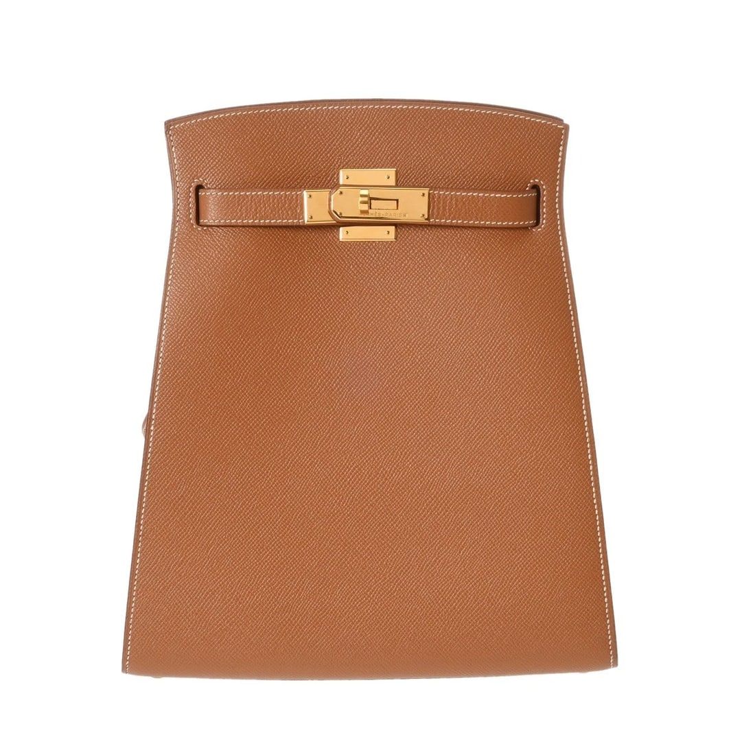 HERMES KELLY SPORTS COURCHEVEL GOLD SHOULDER BAG (1 of 7)