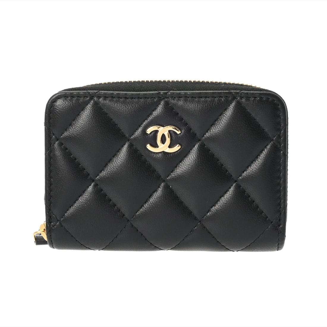CHANEL CLASSIC ZIP COIN PURSE MATRASSE BLACK COIN CASE (1 of 7)