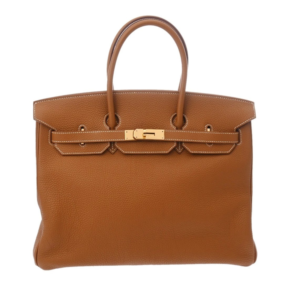 HERMES BIRKIN 35 TOGO GOLD HANDBAG: HERMES Birkin 35 Togo gold Handbag Brand: HERMES Type: Handbag Material: Togo Color: gold × Gold Metal Size: H:about 10.6inch (Back center) W:about 13.8inch D:about 7.1inch Accessories: None <