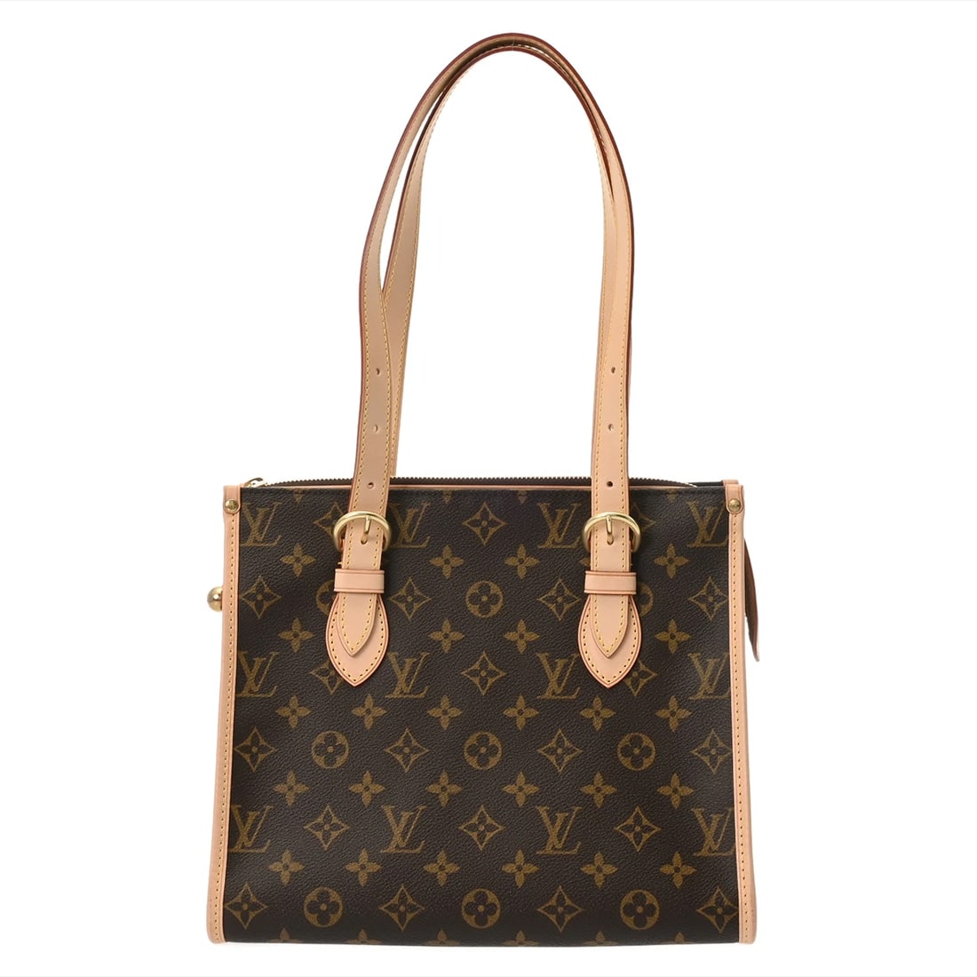 LOUIS VUITTON POPAN COOL O MONOGRAM HANDBAG: LOUIS VUITTON Popan cool o Monogram Handbag Brand: LOUIS VUITTON Type: Handbag Material: Monogram canvas Color: Brown × Gold Metal Size: H:about 9.1inch W:about 10.8inch D:about 5.1inch