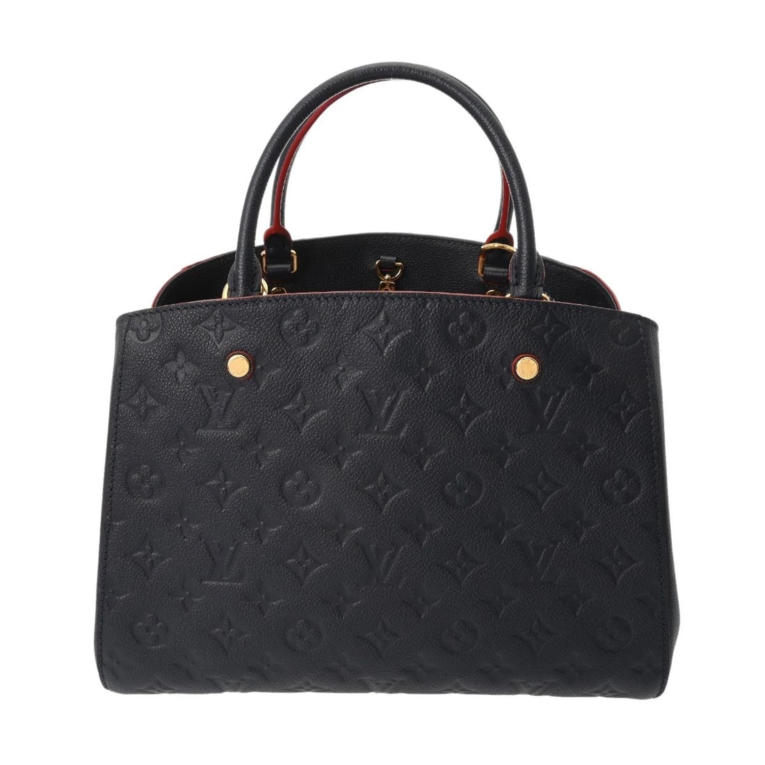 LOUIS VUITTON MONTAIGNE MM MONOGRAM: LOUIS VUITTON Montaigne MM Monogram Brand: LOUIS VUITTON Type: Handbag Material: leather Color: Marine Rouge Size: H:about 9.1inch W:about 11.8inch (Bottom) D:about 5.9inch Shoulder:about