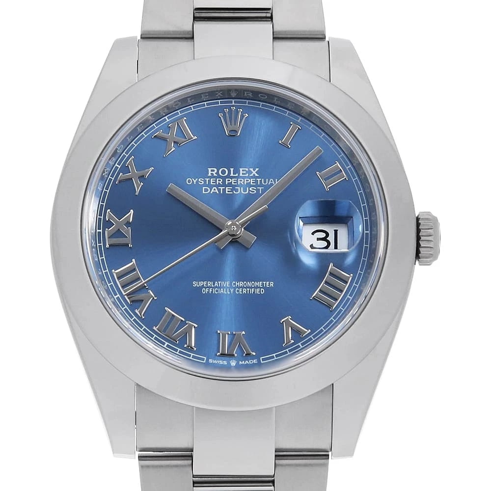 ROLEX DATEJUST BLUE WATCH (1 of 3)