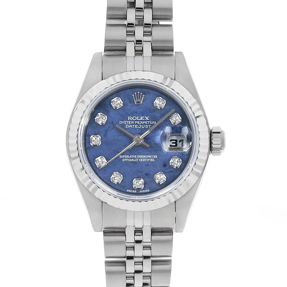 ROLEX DATEJUST DIAMOND SODALITE WATCH (1 of 3)