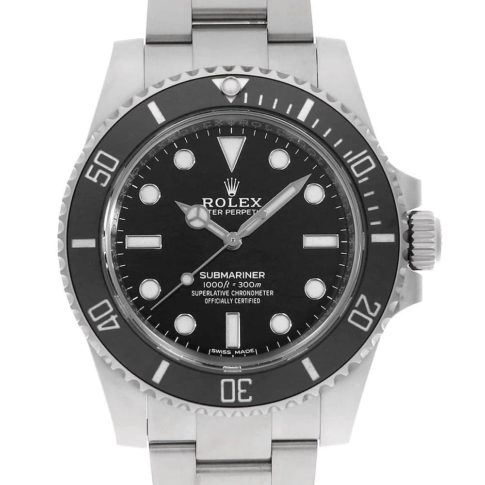 ROLEX SUBMARINER BLACK WATCH: ROLEX SUBMARINER black Watch Brand: ROLEX Type: Wrist watch Material: Band Material Stainless Steel, Case Material Stainless Steel Color: Dial Color Black Size: Case:W40mm Circumference of Wrist:2