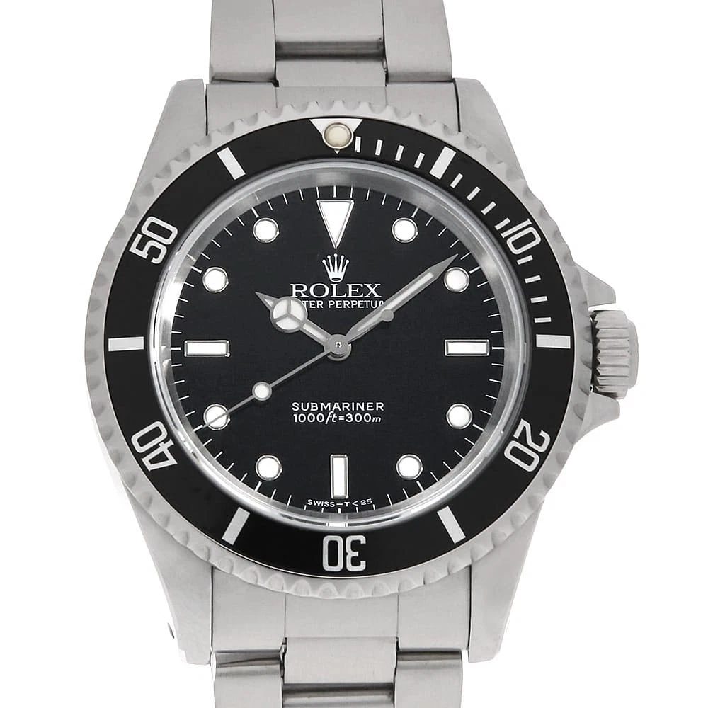 ROLEX SUBMARINER BLACK TRITIUM WATCH: ROLEX SUBMARINER black tritium Watch Brand: ROLEX Type: Wrist watch Material: Band Material Stainless Steel, Case Material Stainless Steel Color: Dial Color Black Size: Case:W40mm