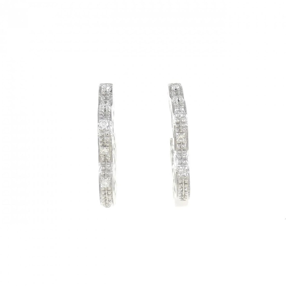 750WG DIAMOND PIERCE: 750WG Diamond Pierce Brand: Unbranded Type: Diamond Pierce/Earring Material: 750 white gold, Main Stone/Creation Natural Color: White Gold Size: Actual Size Approx. height x width: 16.4mm x