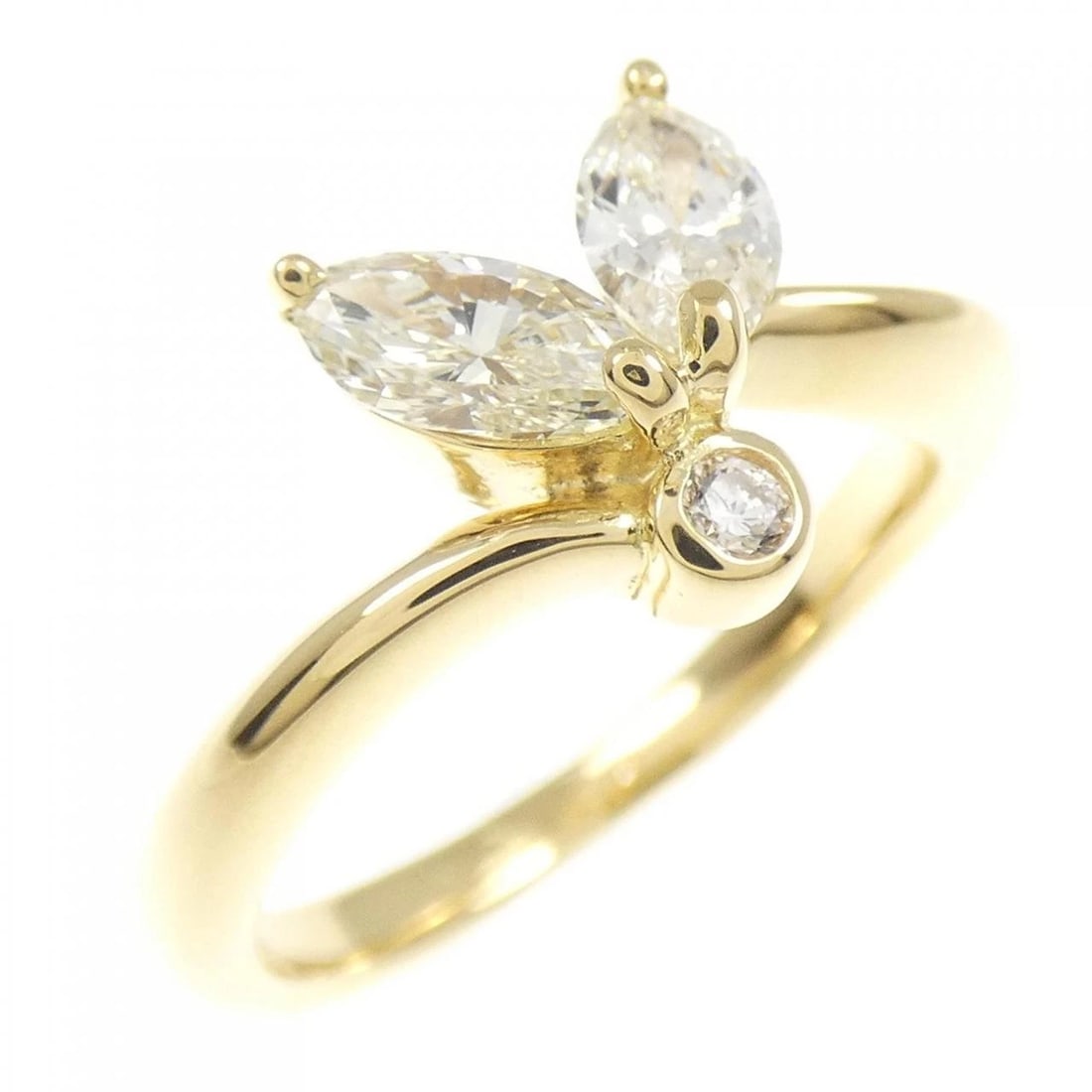 K18YG DIAMOND RING: K18YG Diamond Ring Brand: Unbranded Type: Diamond Ring Material: K18 Pink Gold, Main Stone/Creation Natural Color: Pink Gold Size: US4 3/4 Accessories: None Accessories Notice: When