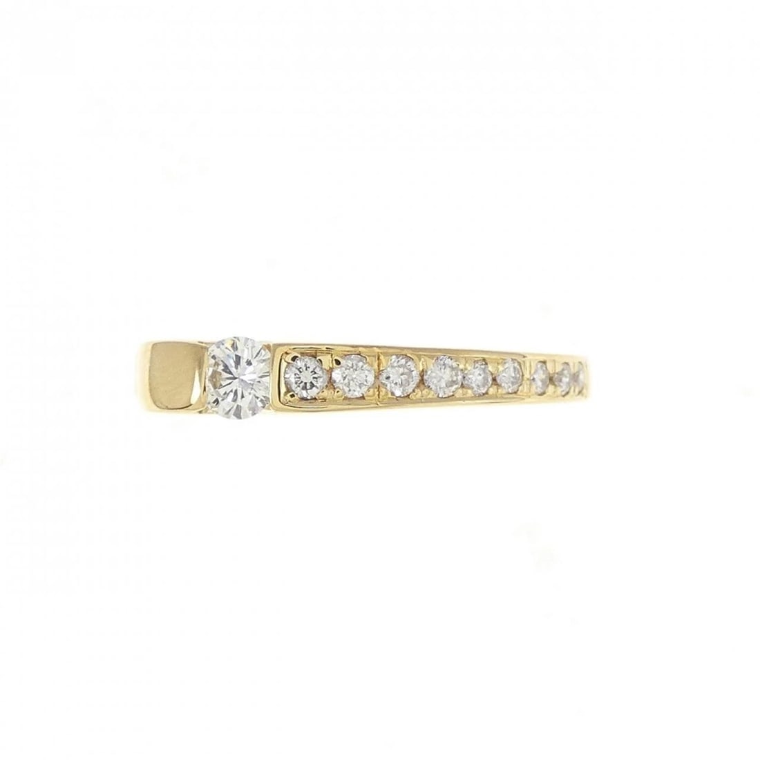 K18YG DIAMOND RING: K18YG Diamond Ring Brand: Unbranded Type: Diamond ring Material: K18 yellow gold, Main Stone/Creation Natural Color: Yellow Gold Size: US5.25 Accessories: None Accessories Notice: When