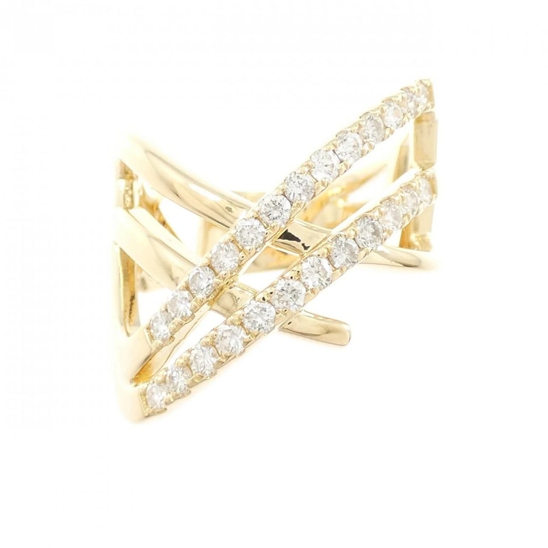 K18YG DIAMOND RING - 2