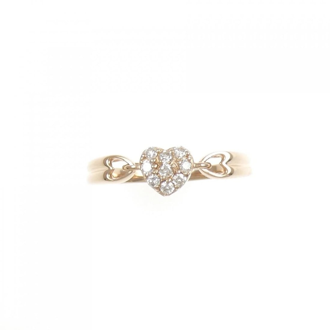 K18PG HEART DIAMOND RING - 2