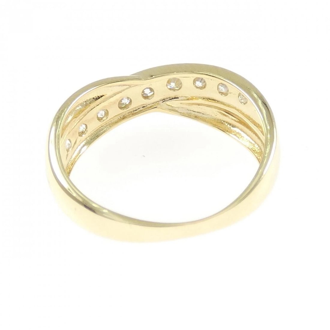 K18YG DIAMOND RING: K18YG Diamond Ring Brand: Unbranded Type: Diamond Ring Material: K18 yellow gold, Main Stone/Creation Natural Color: Yellow Gold Size: US5 Accessories: None Accessories Notice: When purcha