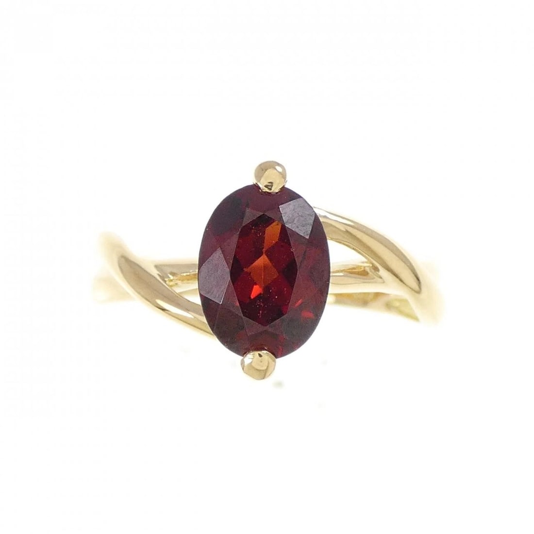 K18YG GARNET RING - 2