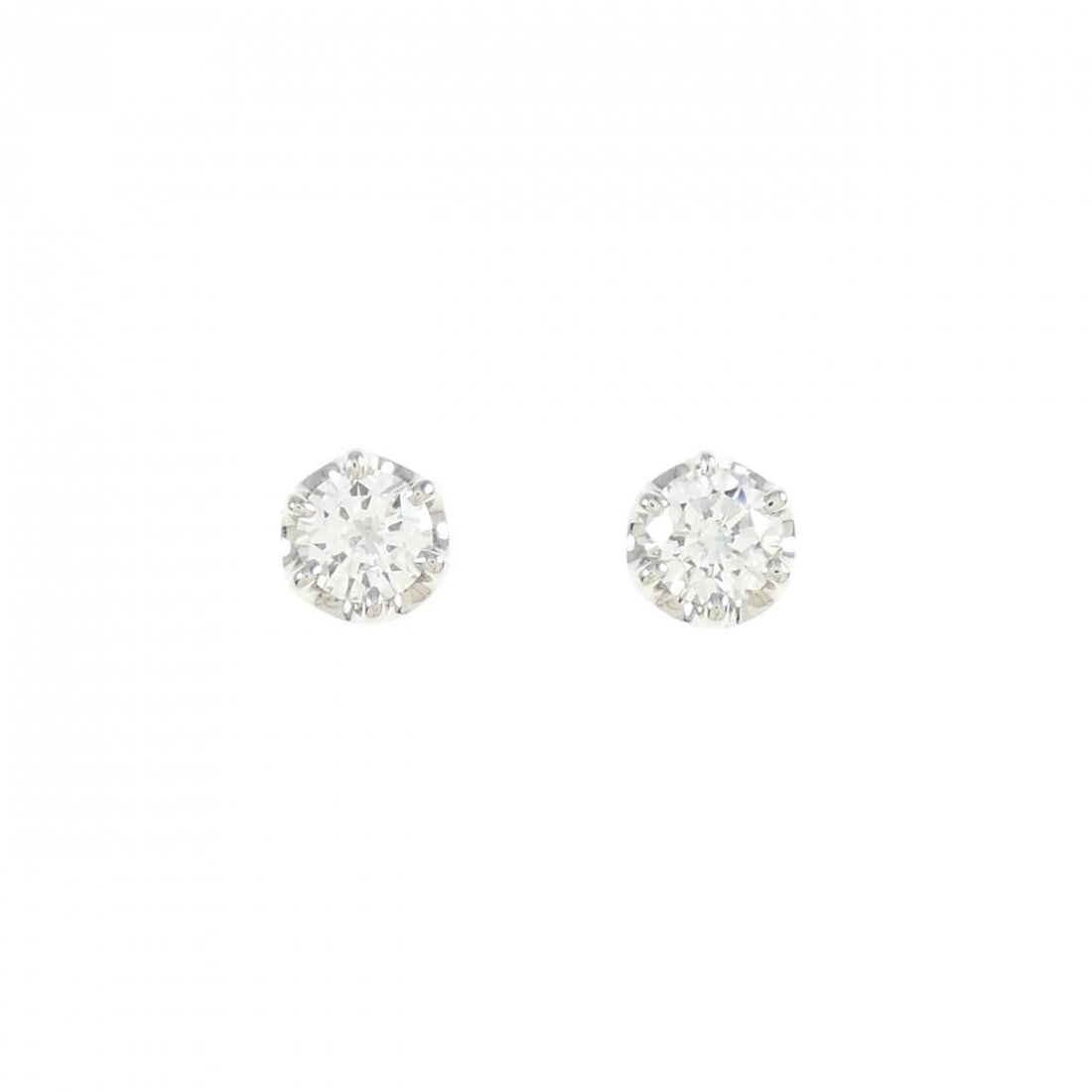 PT/ST DIAMOND PIERCE: PT/ST Diamond Pierce Brand: Unbranded Type: Pierce/Earring Material: Platinum/Stainless steel, Main Stone/Creation Natural Color: Silver Size: Actual Size Approx. height x width: 5.0mm x 4.8mm