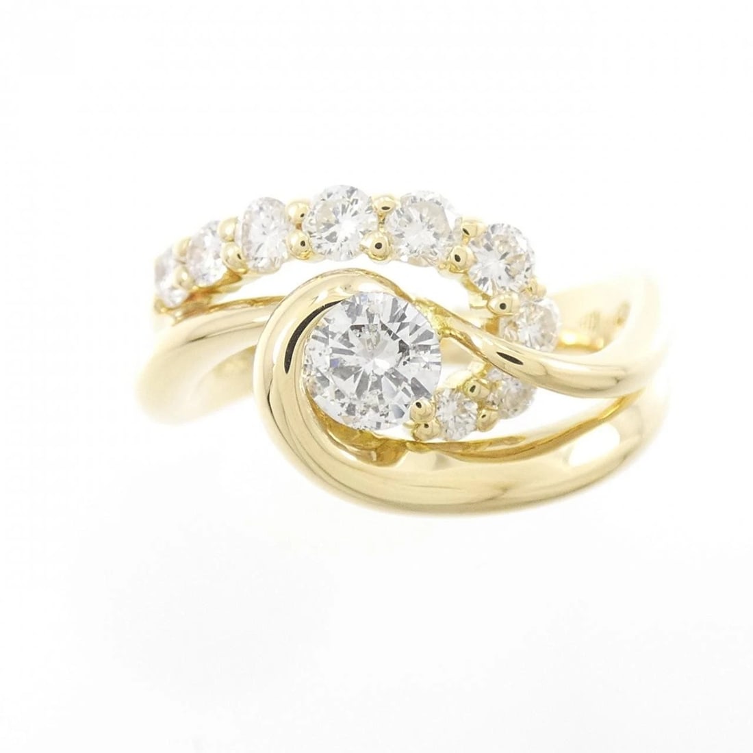 K18YG DIAMOND RING - 2