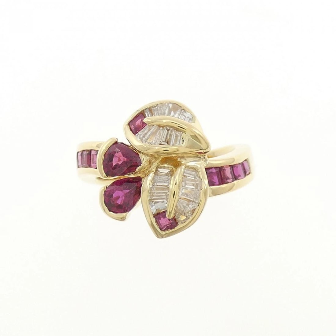 K18YG RUBY RING - 2
