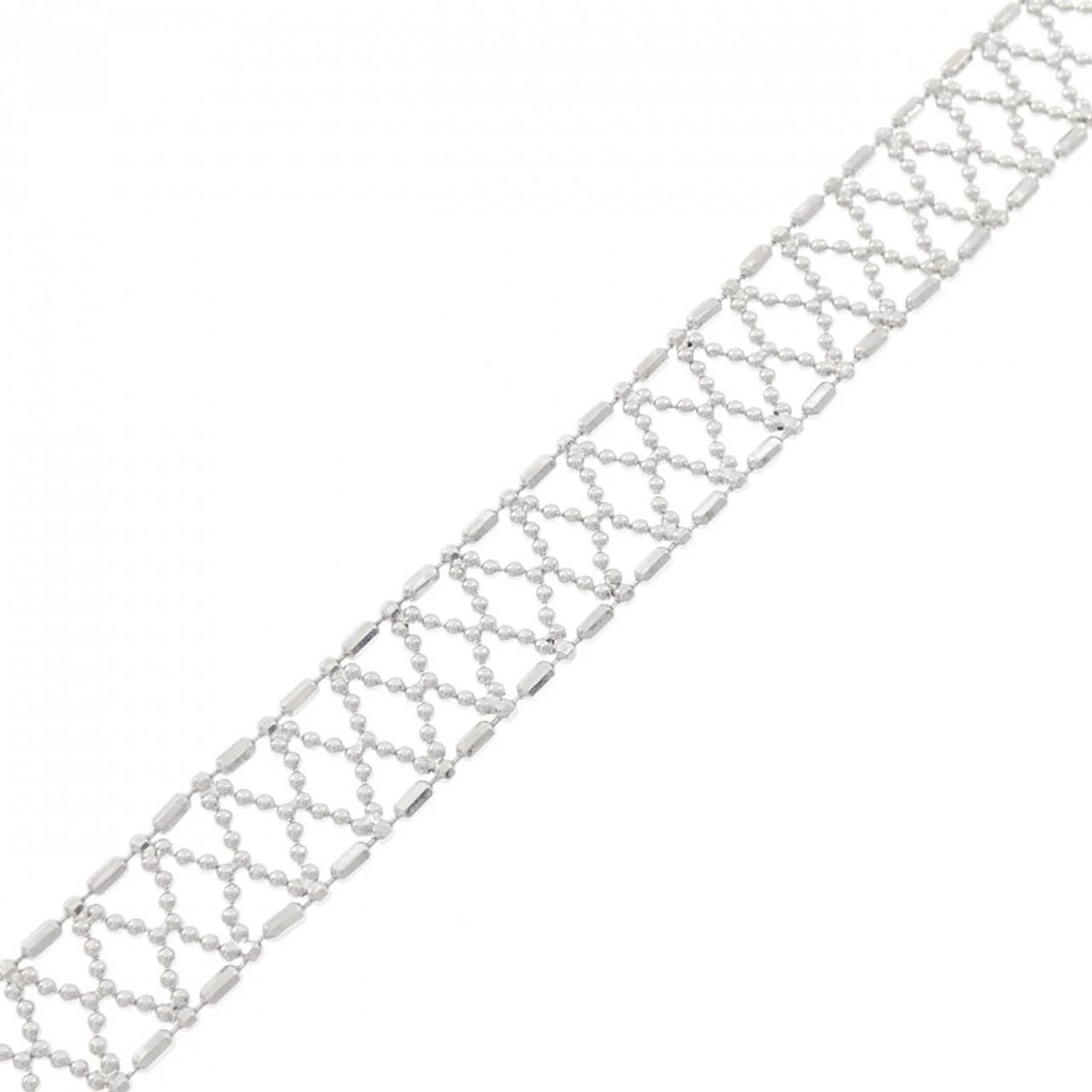 K18WG BRACELET: K18WG bracelet Brand: Unbranded Type: bracelet Material: K18 white gold, Color: White Gold Size: 18cmActual Size Max width approx: 9.0mm Accessories: None Accessories Notice: When purchasing