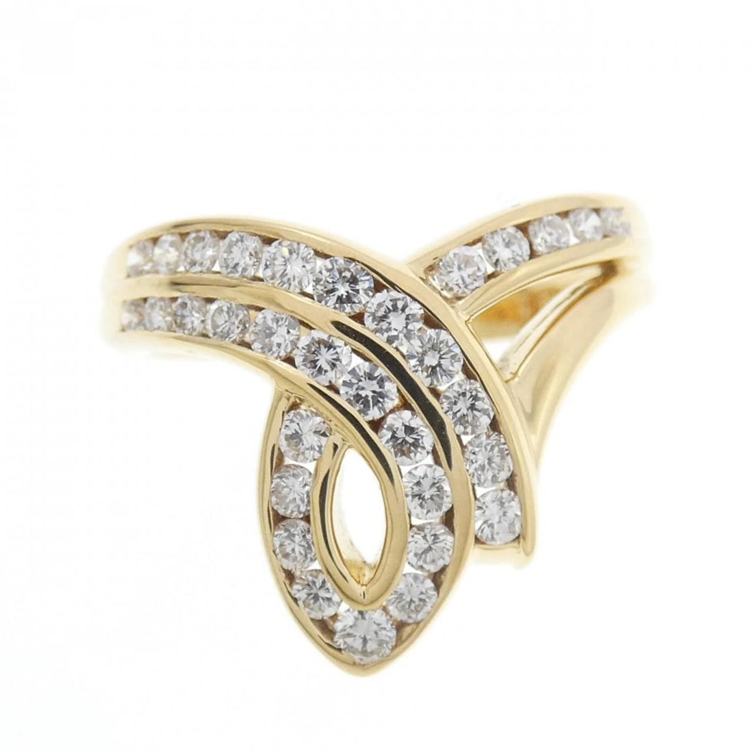 K18YG DIAMOND RING - 2