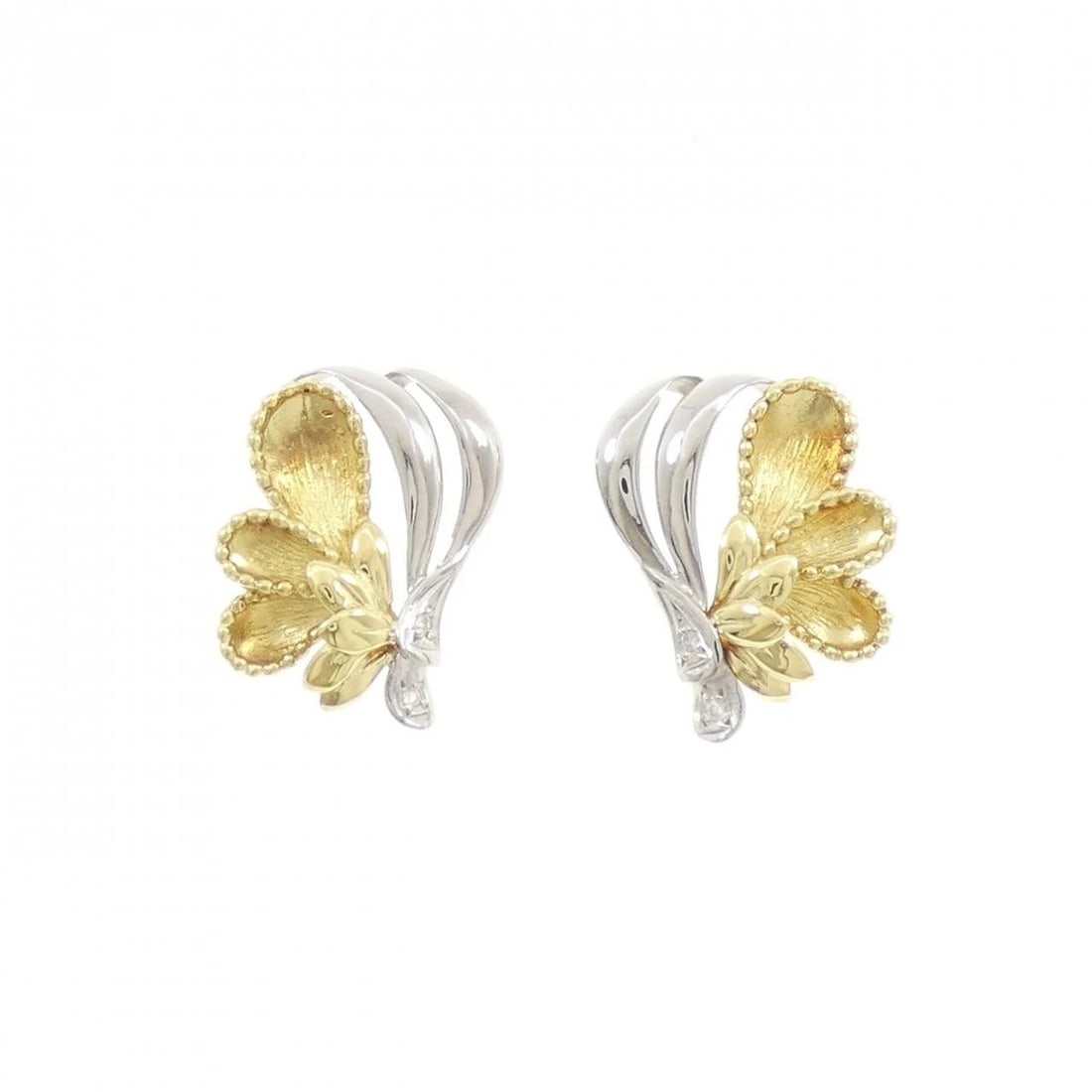 K18YG/PT900 DIAMOND PIERCE: K18YG/PT900 Diamond Pierce Brand: Unbranded Type: Diamond Pierce/Earring Material: 18k yellow gold / Platinum 900, Main Stone/Creation Natural Color: Silver,YG Size: Actual Size Approx. length