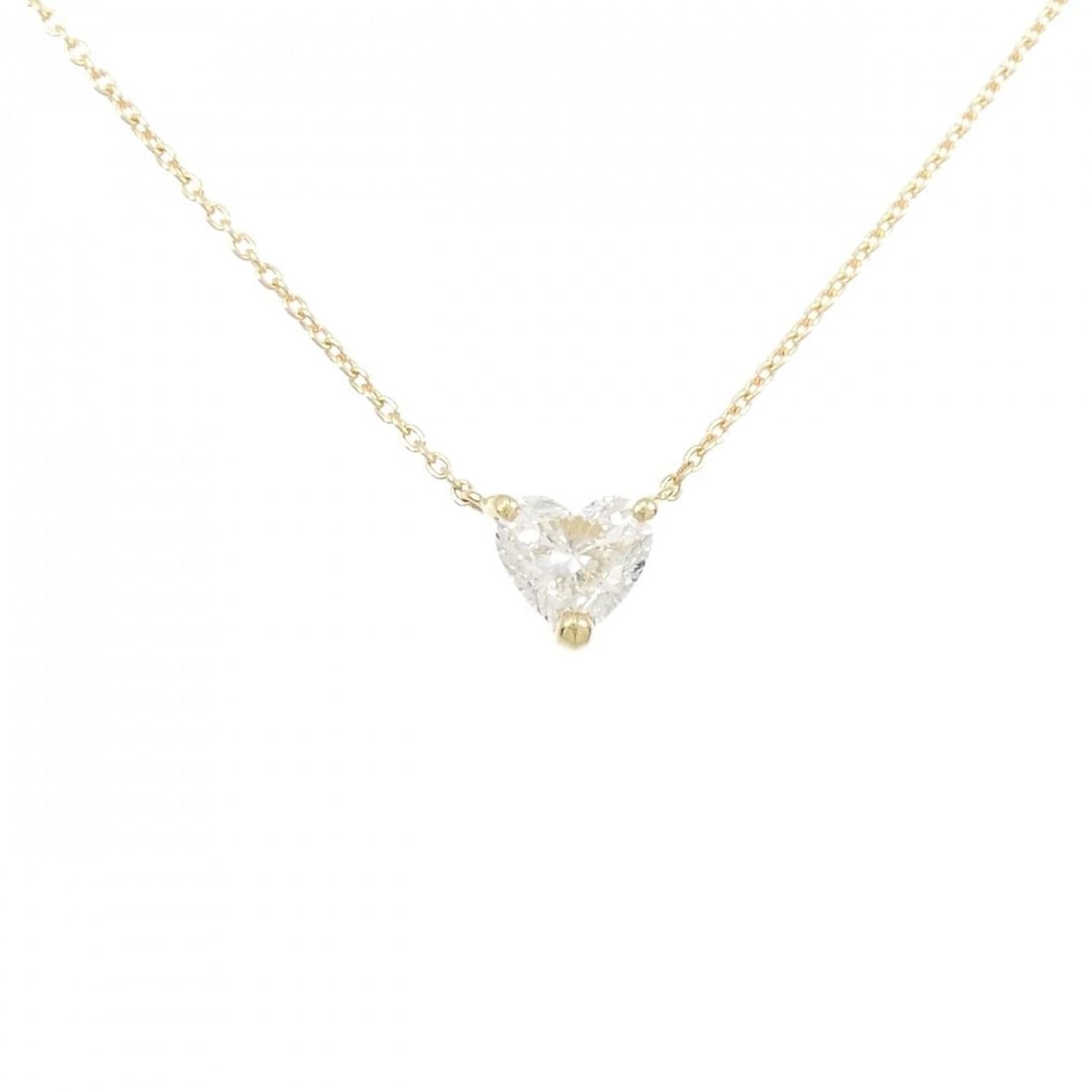 K18YG DIAMOND NECKLACE: K18YG Diamond Necklace Brand: Unbranded Type: Necklace Material: K18 yellow gold, Main Stone/Creation Natural Color: Yellow Gold Size: 43cmActual Size Pendant length approx. x width approx.: