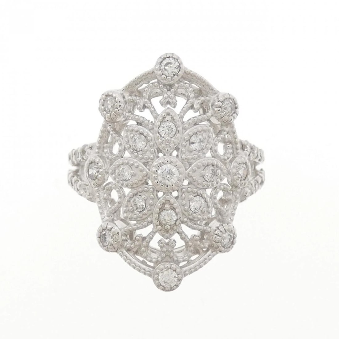 K18WG DIAMOND RING - 2