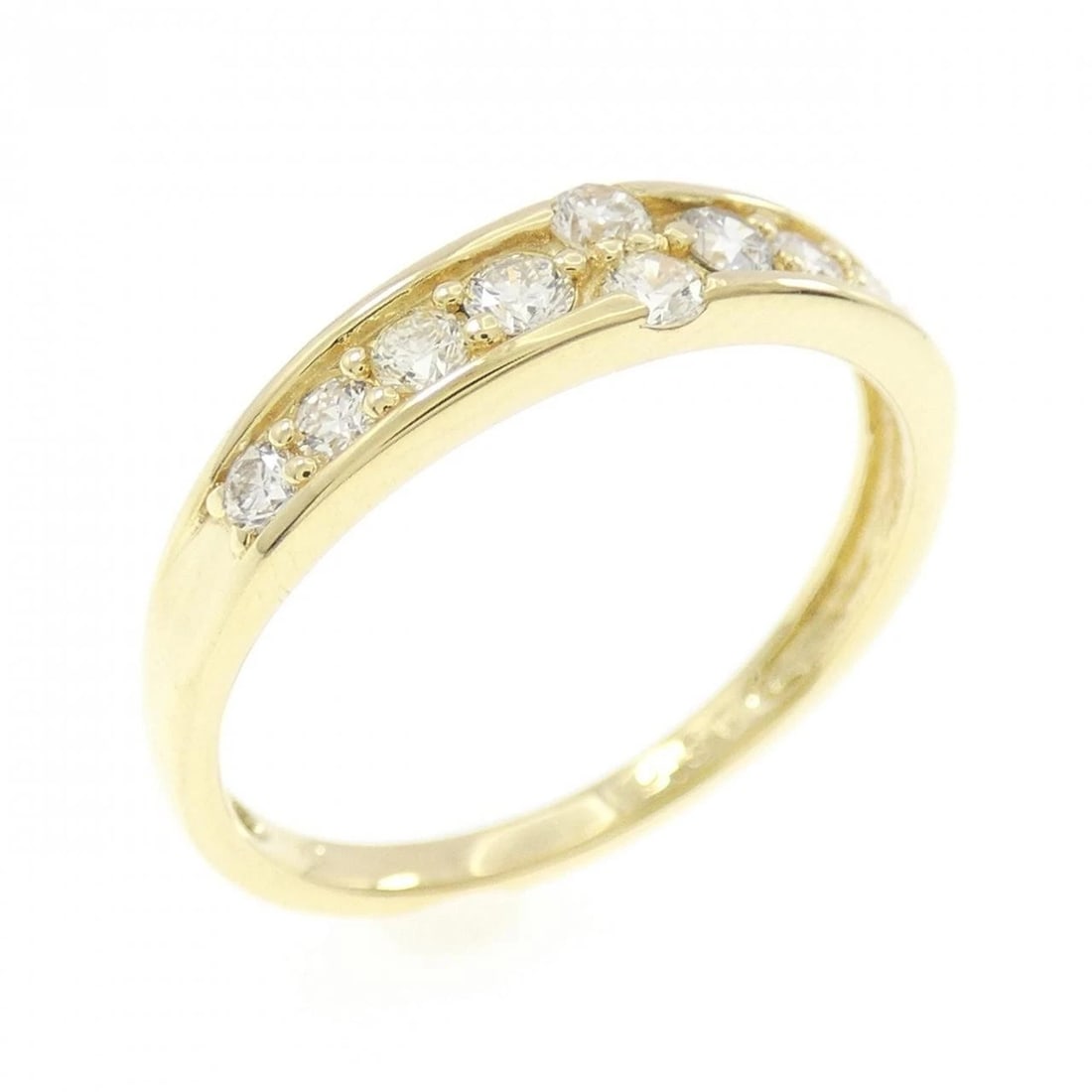 K18YG DIAMOND RING: K18YG Diamond Ring Brand: Unbranded Type: Diamond Ring Material: K18 yellow gold, Main Stone/Creation Natural Color: Yellow Gold Size: US5 1/2 Accessories: None Accessories Notice: When