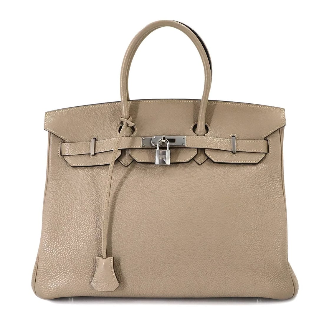 HERMES BIRKIN 35 TOGO GRIS TOURTERELLE HAND BAG: HERMES Birkin 35 Togo Gris Tourterelle Hand Bag Brand: HERMES Type: Hand Bag Material: Togo Color: Gris Tourterelle Size: W 13.78 inch, H 10.83 inch, D 7.28 inch Accessories: None Accessor
