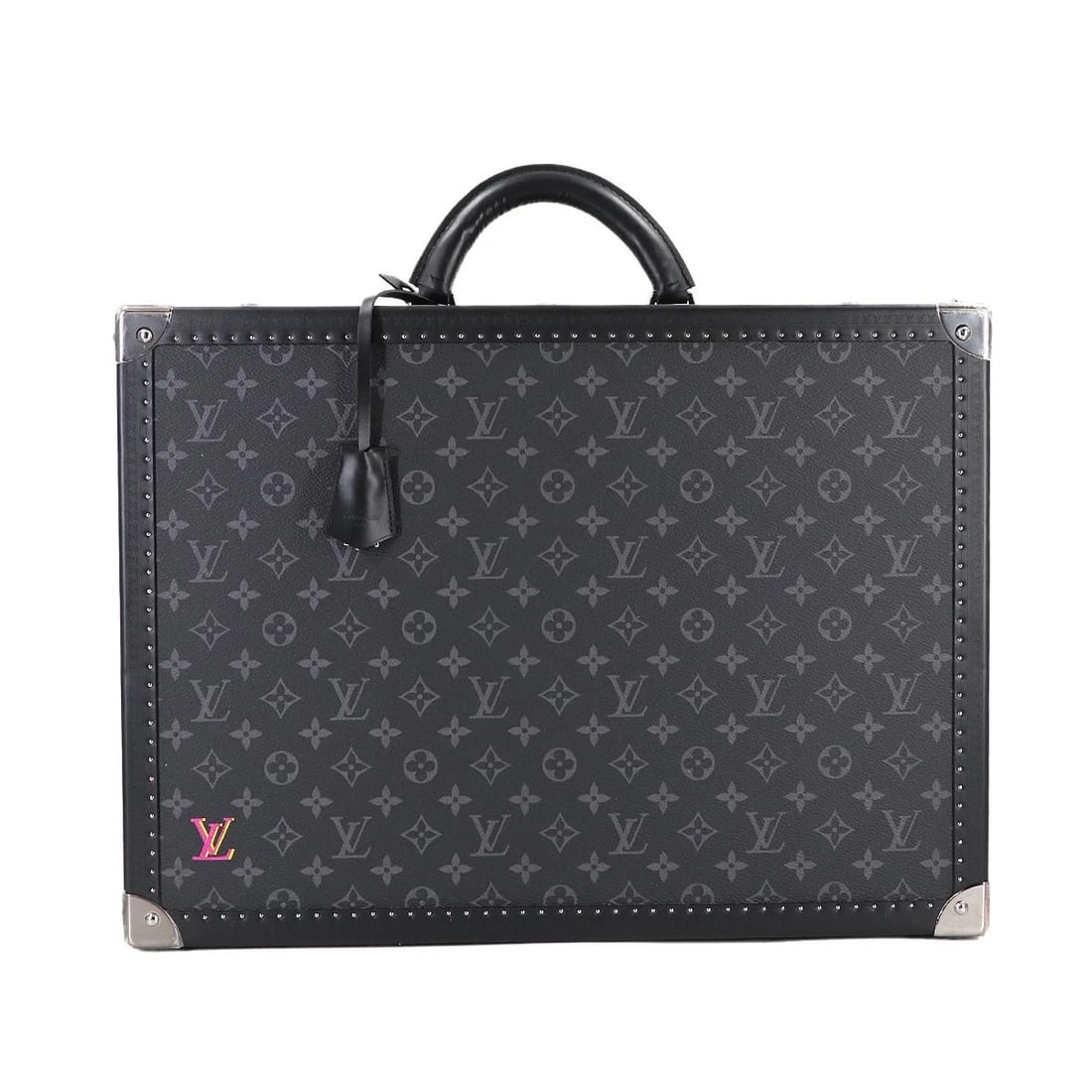 LOUIS VUITTON MONOGRAM ECLIPSE COTTEVILLE 50 SPO TRUNK CASE BAG: LOUIS VUITTON Monogram Eclipse Cotteville 50 SPO Trunk Case Bag Brand: LOUIS VUITTON Type: Trunk Case Material: Monogram Eclipse Canvas Color: Monogram Eclipse Size: W 19.69 inch, H 14.57 inch, D