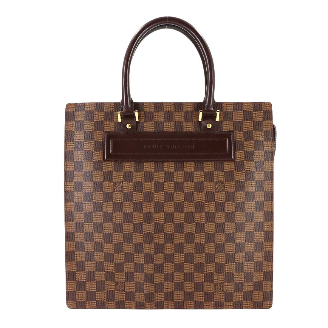 LOUIS VUITTON DAMIER VENICE GM TOTE BAG: LOUIS VUITTON Damier Venice GM Tote Bag Brand: LOUIS VUITTON Type: Tote Bag Material: Damier Canvas Color: Ebene Size: W 13.39 inch, H 13.58 inch, D 3.15 inch Accessories: None Accessories