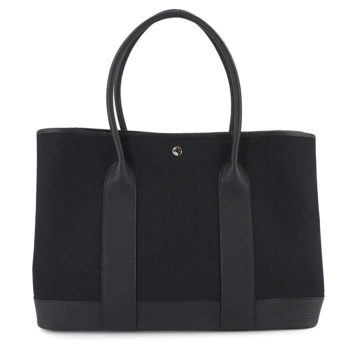 HERMES NEO GARDEN PARTY 41 VOYAGE TOTE BAG: HERMES Neo Garden Party 41 Voyage Tote Bag Brand: HERMES Type: Tote Bag Material: Toile Militaire , Veau Negonda Color: Black Size: W 16.54 inch, H 11.81 inch, D 9.25 inch Accessories: None