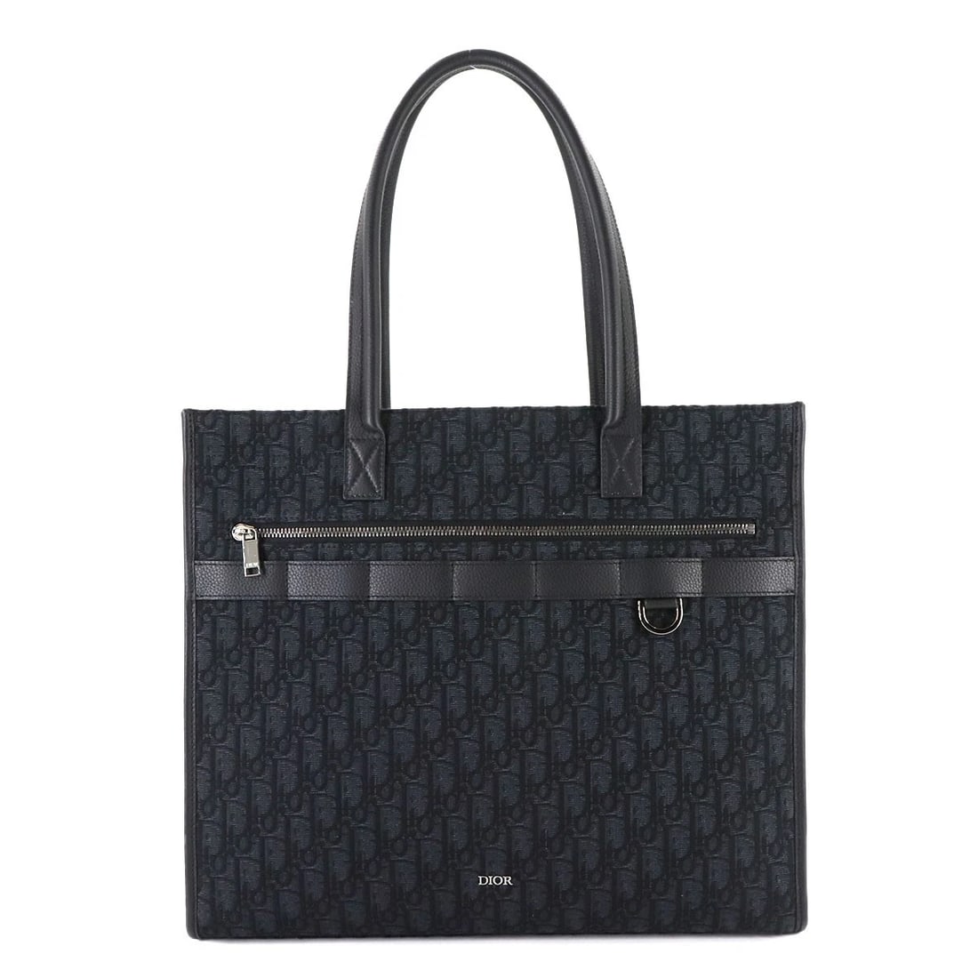 CHRISTIAN DIOR OBLIQUE SAFARI TOTE BAG CANVAS LEATHER: Christian Dior Oblique Safari Tote Bag Canvas Leather Brand: Christian Dior Type: Tote Bag Material: Leather , Canvas Color: Black Size: W 15.94 inch, H 13.78 inch, D 4.33 inch Accessories: None