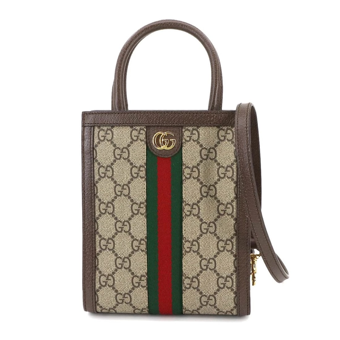 GUCCI OPHIDIA 2WAY HAND SHOULDER BAG GG SUPREME BEIGE: GUCCI Ophidia 2way Hand Shoulder Bag GG Supreme Beige Brand: GUCCI Type: Hand Bag / Shoulder Bag Material: GG Supreme Canvas , Leather Color: Beige , Brown Size: W 5.91 inch, H 7.09 inch, D 2.17 i