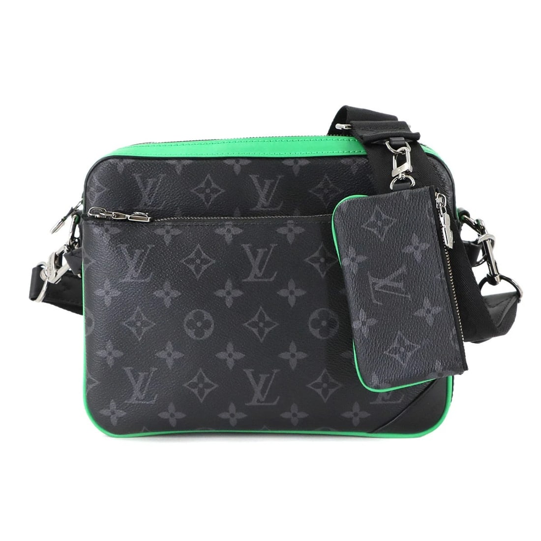 LOUIS VUITTON MONOGRAM ECLIPSE TRIO MESSENGER GREEN (1 of 5)