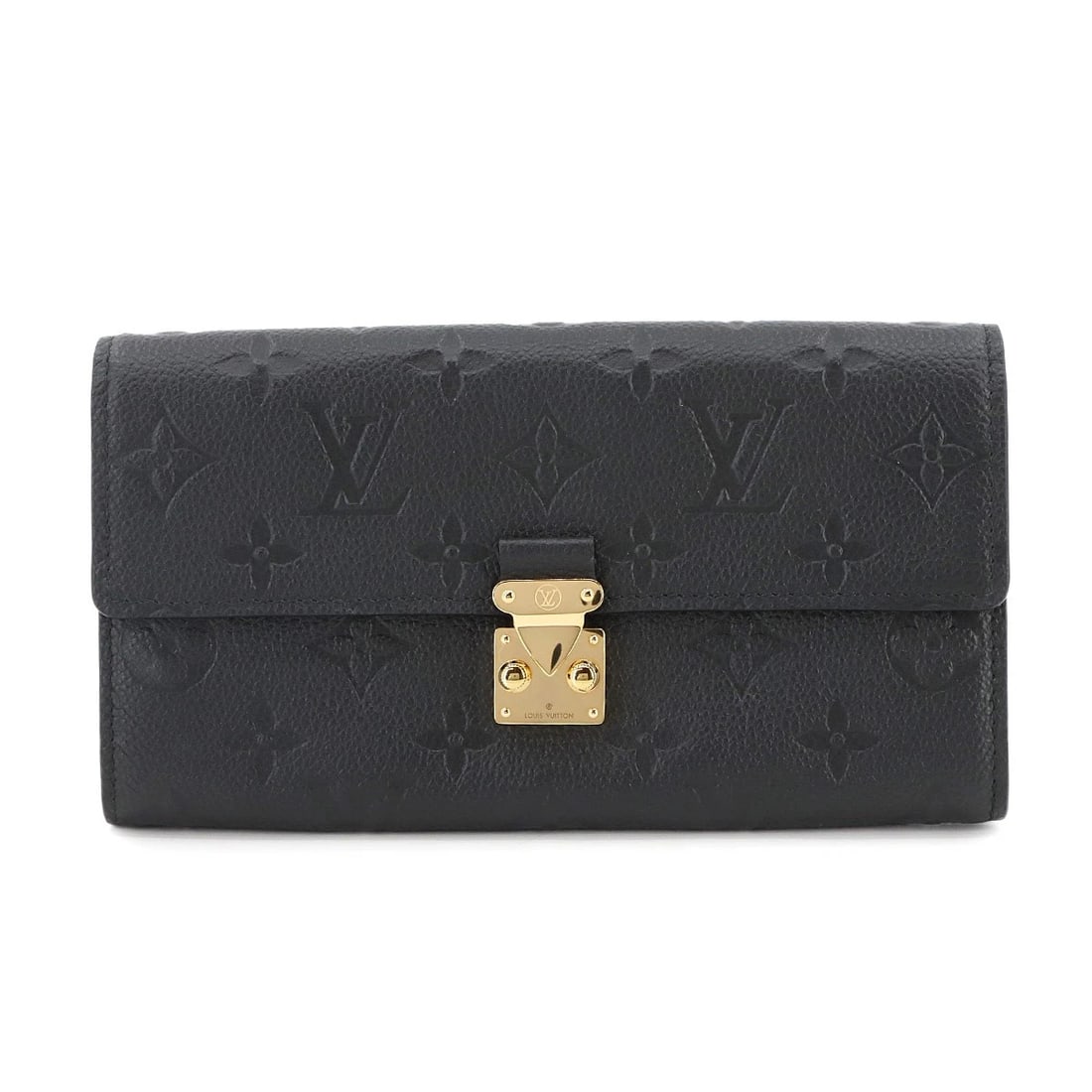LOUIS VUITTON MONOGRAM EMPREINTE SARAH METIS WALLET: LOUIS VUITTON Monogram Empreinte Sarah Metis Wallet Brand: LOUIS VUITTON Type: Long Wallet Material: Monogram Empreinte Leather Color: Noir Size: W 7.48 inch, H 4.13 inch, D 0.98 inch Accessories