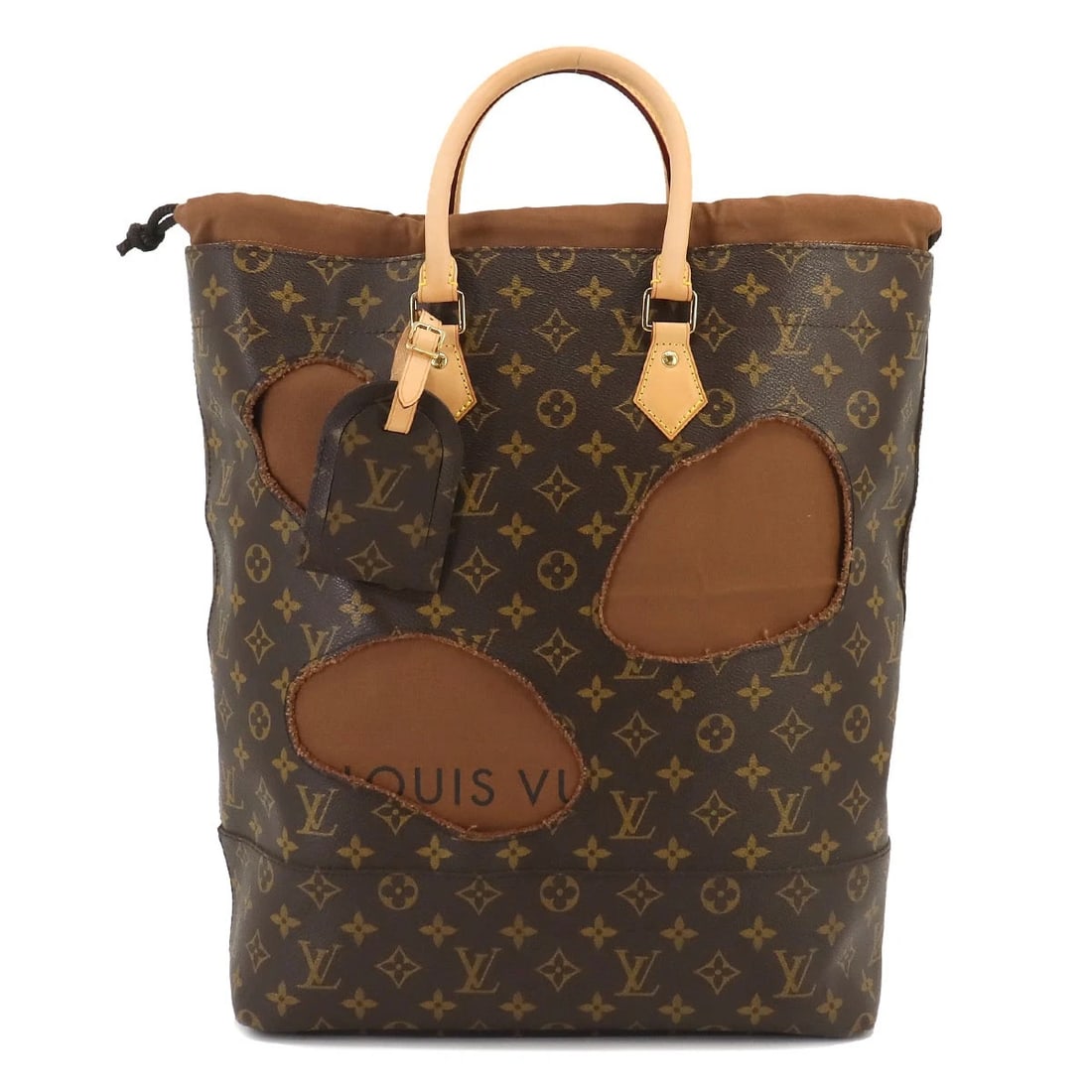 LOUIS VUITTON MONOGRAM WITH HOLES TOTE BAG: LOUIS VUITTON Monogram with Holes Tote Bag Brand: LOUIS VUITTON Type: Tote Bag Material: Monogram Canvas Color: Monogram Size: W 12.99 inch, H 15.75 inch, D 5.31 inch Accessories: None