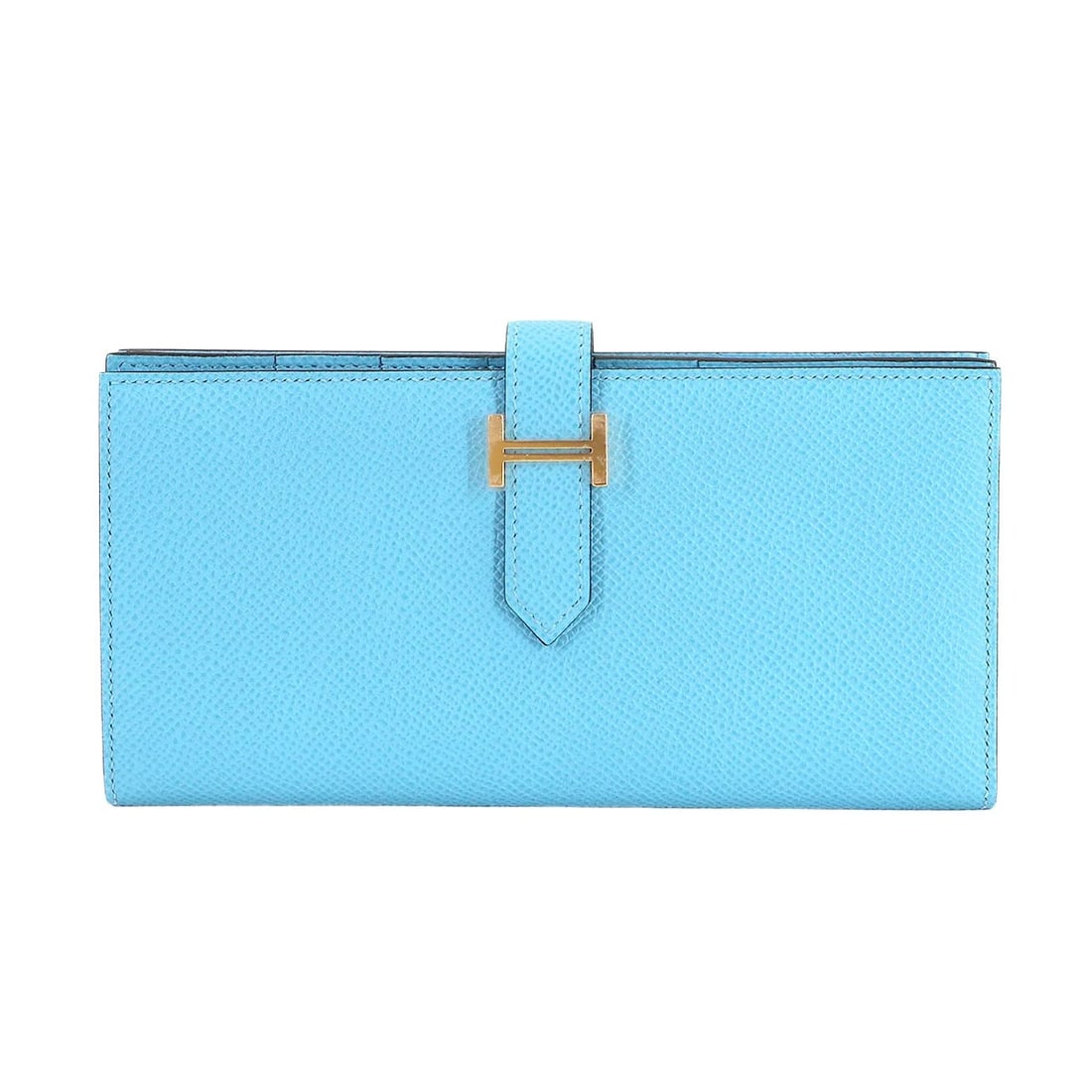 HERMES BEARN SOUFFLE LONG WALLET EPSOM CELESTE PURSE: HERMES Bearn Souffle Long Wallet Epsom Celeste Purse Brand: HERMES Type: Long Wallet Material: Epsom Color: Celeste Size: W 6.89 inch, H 3.54 inch, D 0.79 inch Accessories: None Accessories