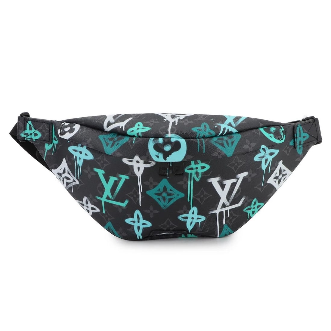 LOUIS VUITTON MONOGRAM ECLIPSE GRAFFITI DISCOVERY BUMBAG (1 of 5)