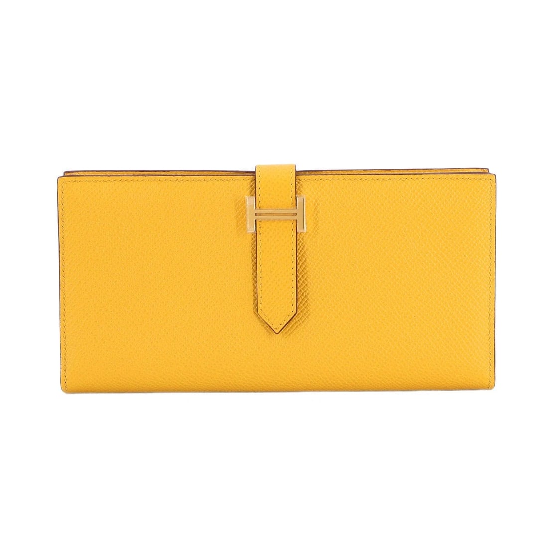 HERMES BEARN SOUFFLE LONG WALLET EPSOM JAUNE (1 of 5)