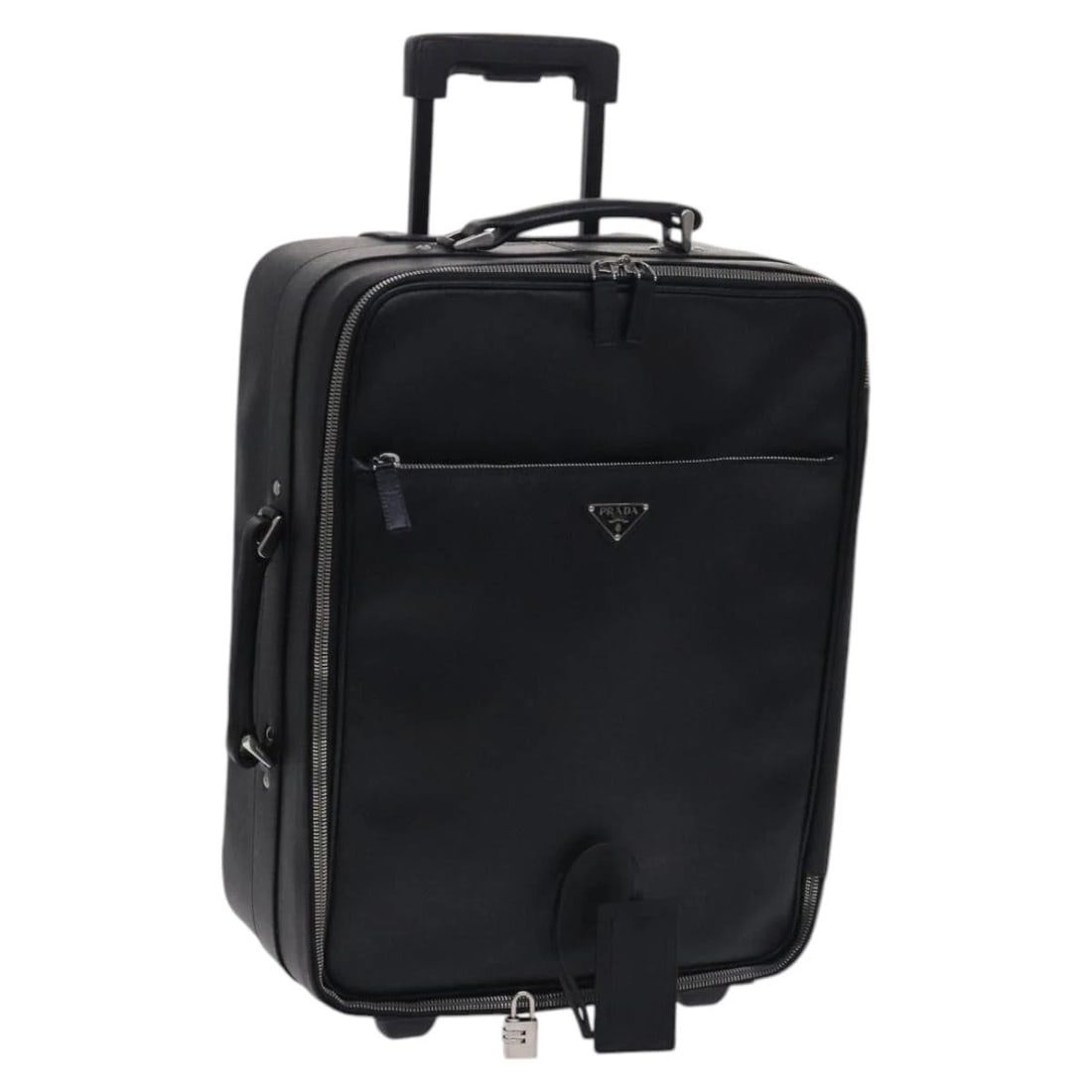 PRADA SUITCASE SAFIANO LEATHER BLACK (1 of 9)