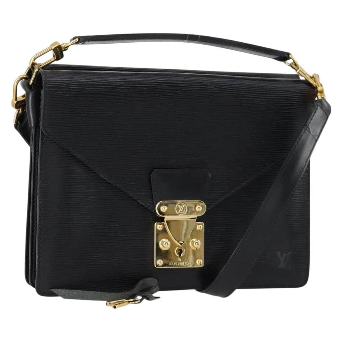 LOUIS VUITTON EPI BIFACE CLUTCH BAG BLACK: LOUIS VUITTON Epi Biface Clutch Bag Black Brand: LOUIS VUITTON Type: Clutch Bag Material: Epi Leather Color: Black Size: W10.2 x H7.5 x D2.4inch(Approx) Accessories: None Accessories Notic